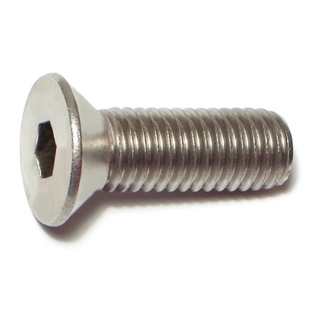Midwest Fastener 1/2"-13 Socket Head Cap Screw, Flat, Plain 18-8 Stainless Steel, 1-1/2 in Length, 4 PK 72128